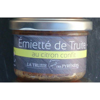 Emietté de truite au citron confit, 90 g
